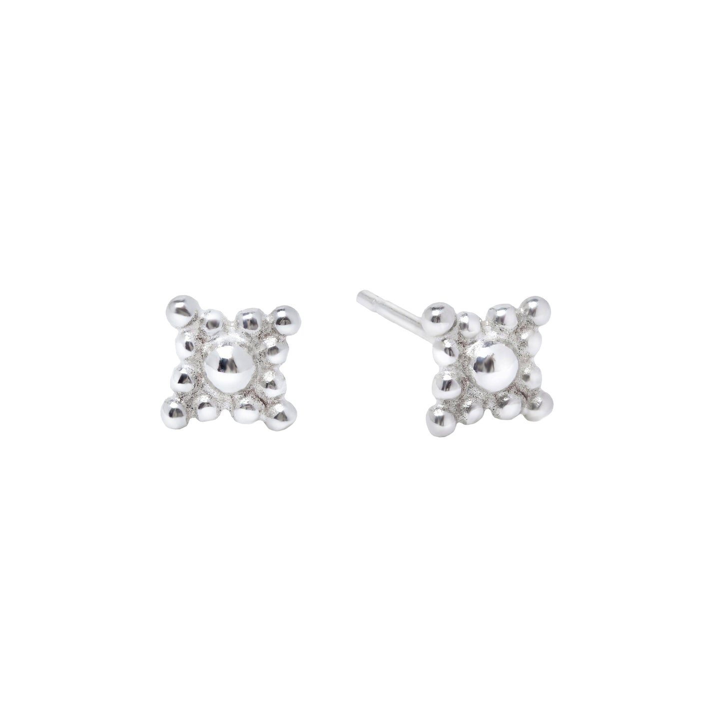 Star Stacking Dot Stud Earrings in Silver & 9ct Gold