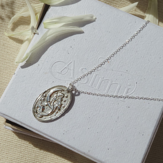 Mermaid Necklace in Silver & 9ct Gold