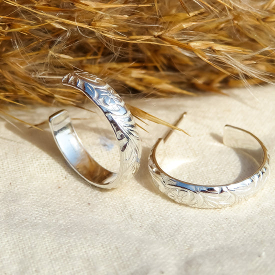 The Blossom Hoops In Silver