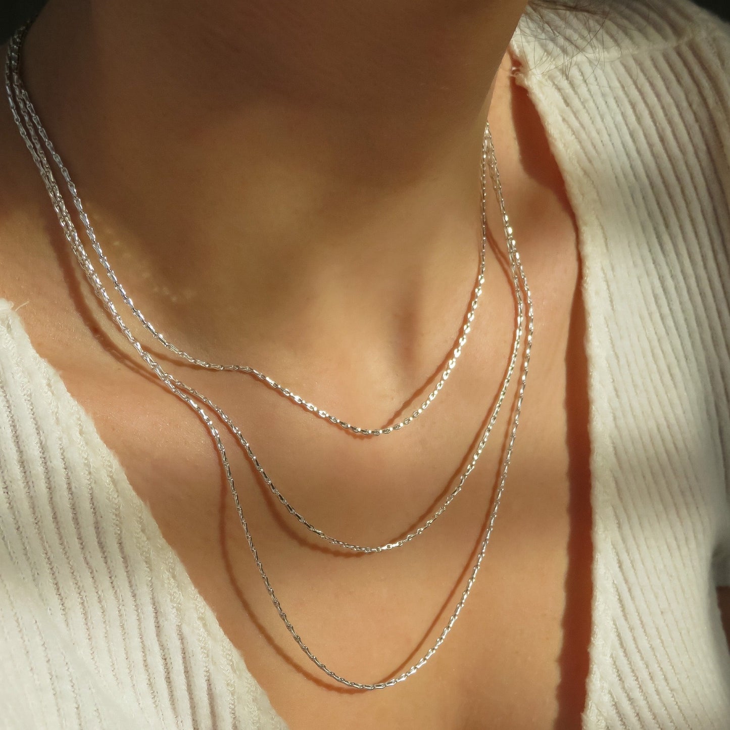 Hayseed Layering Chain in Silver
