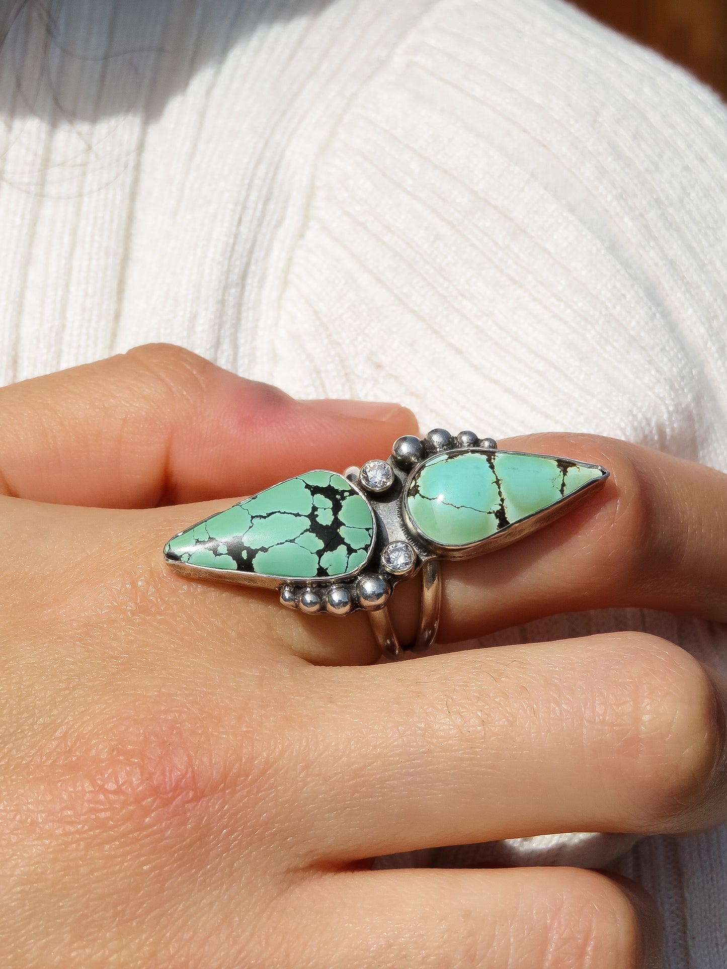 Load image into Gallery viewer, The Calypso Turquoise Ring In Sterling Silver
