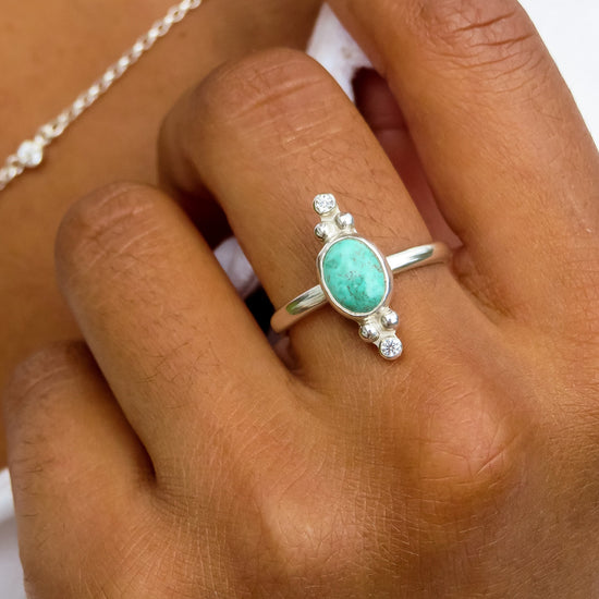 Load image into Gallery viewer, Timeless Turquoise Ring in Silver
