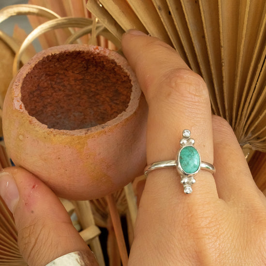 Load image into Gallery viewer, Timeless Turquoise Ring in Silver
