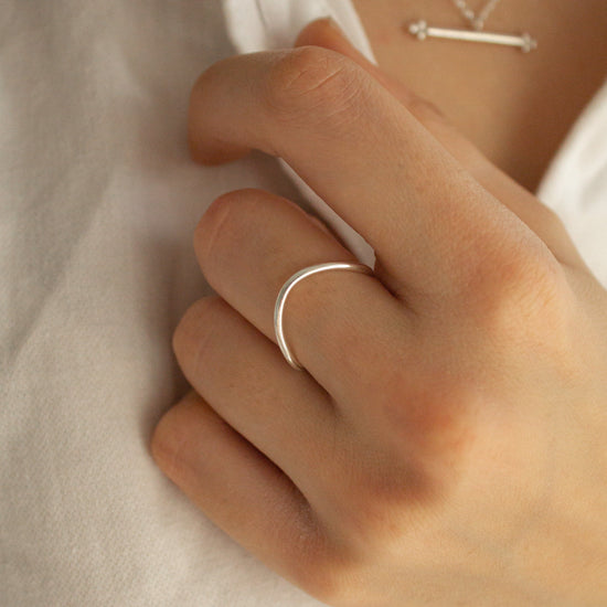 Stacking Wave Ring in Silver