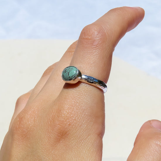Silver Nirvana Turquoise Ring